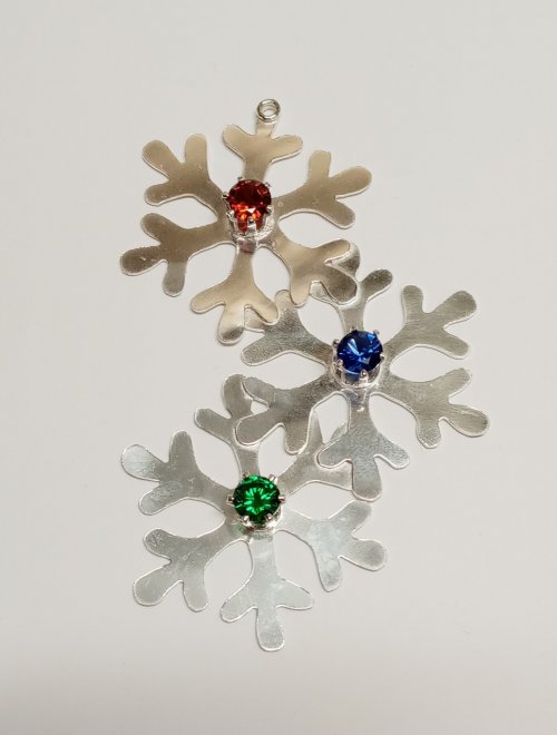 Judy Larson's Snowflake Ornaments - , Holiday Designs, Butane Torch, Soldering, Solder, snowflake ornament